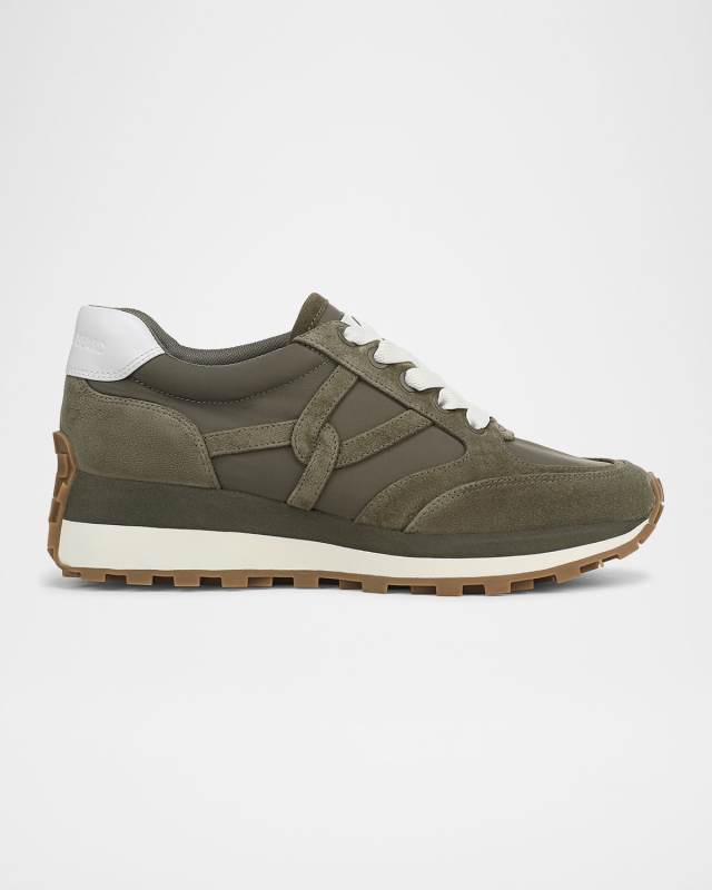 Valentina Suede and Nylon Sneakers